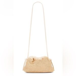Mansur Gavriel Mini Cloud Raffia & Leather Clutch